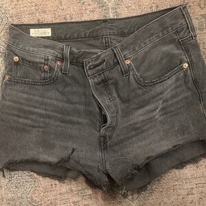 Levi's Women's Charcoal Jean Shorts 501 29